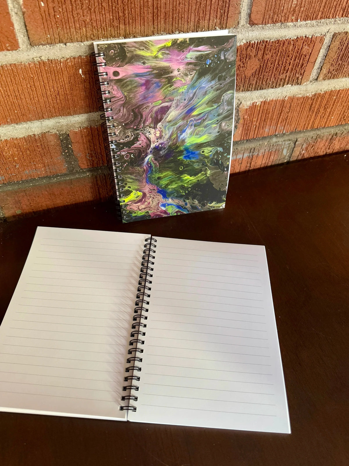 Purple, Blue, Green - Peacock - Soft Touch Cover Spiral Journal - 5.5"x8"