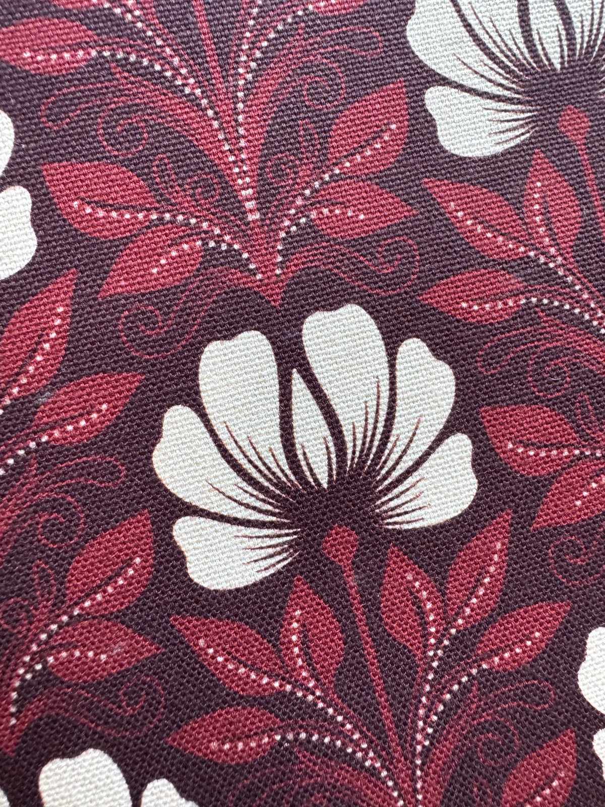 Magic Flowers Organic Canvas Fabric