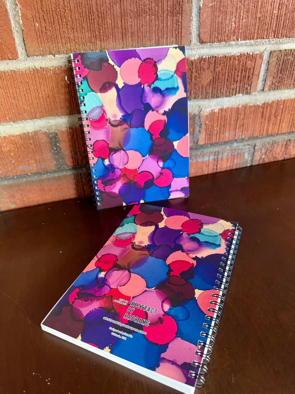 Blue, Pink, Purple Dots Soft Touch Cover Spiral Journal - 5.5"x8"