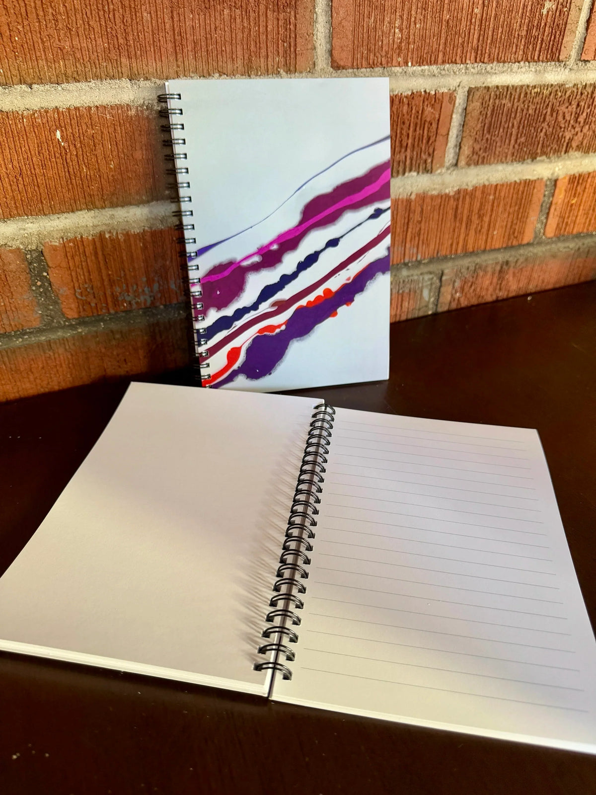 Pink and Purple Soft Touch Cover Spiral Journal - 5.5"x8"