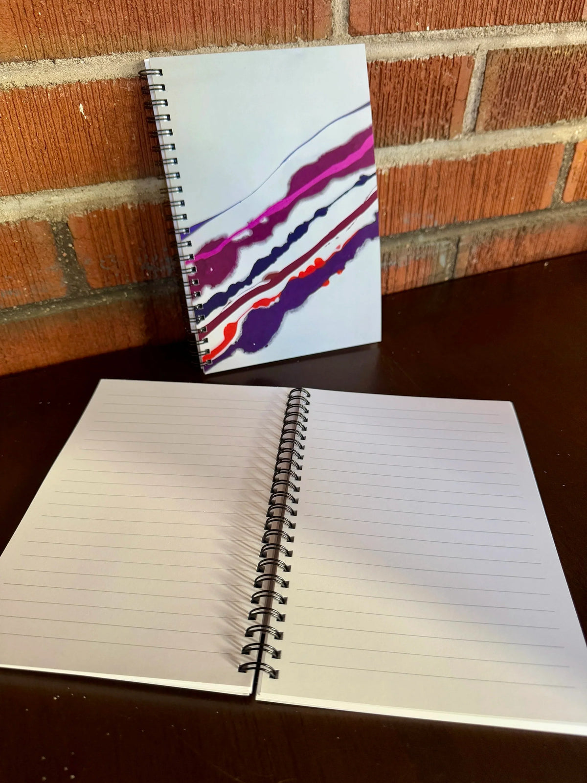 Pink and Purple Soft Touch Cover Spiral Journal - 5.5"x8"