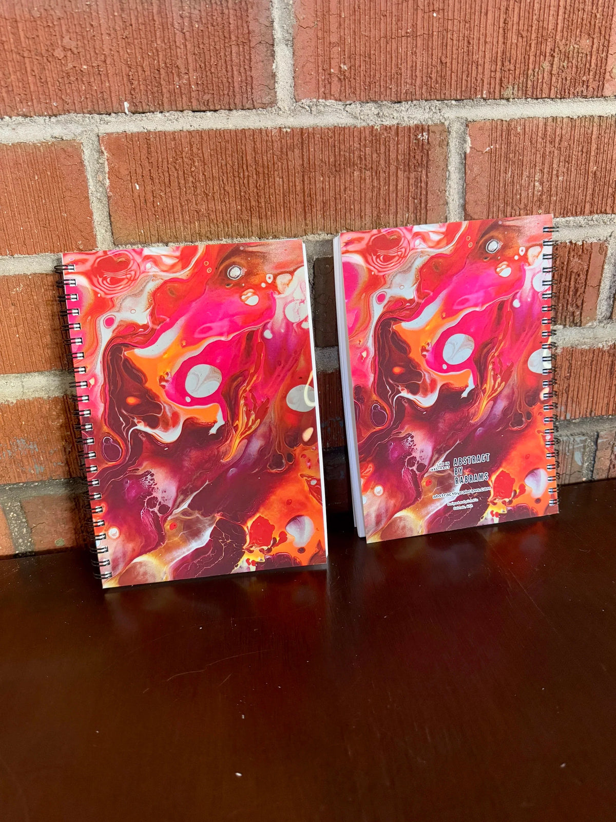 Orange and Pink Soft Touch Cover Spiral Journal - 5.5"x8"