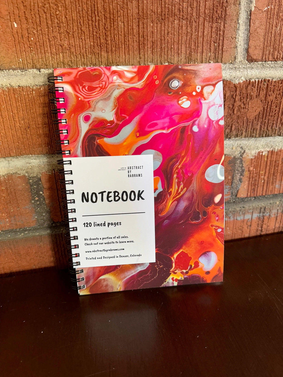 Orange and Pink Soft Touch Cover Spiral Journal - 5.5"x8"