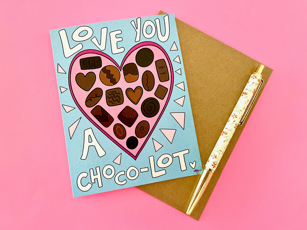 Love You A Choco-Lot A2 Greeting Card