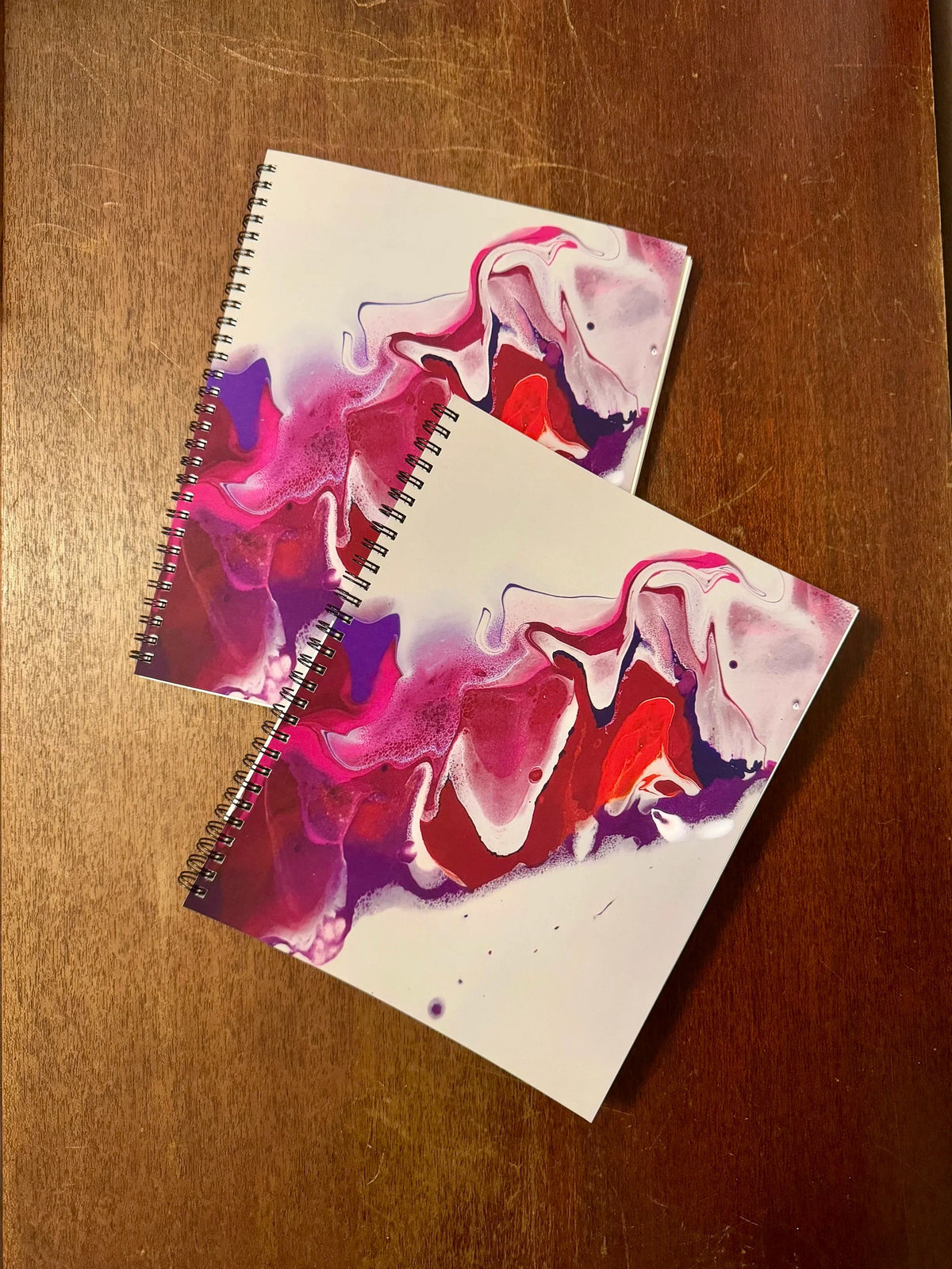 Pink, Orange, Purple Soft Touch Cover Spiral Journal - 8"x10"