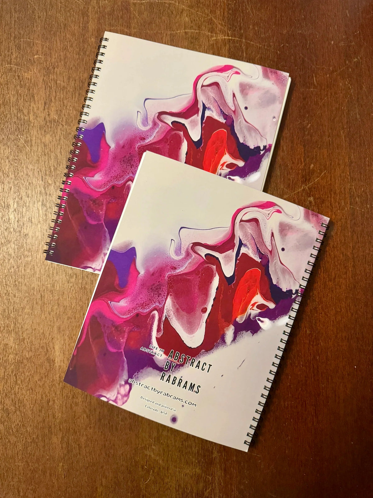 Pink, Orange, Purple Soft Touch Cover Spiral Journal - 8"x10"