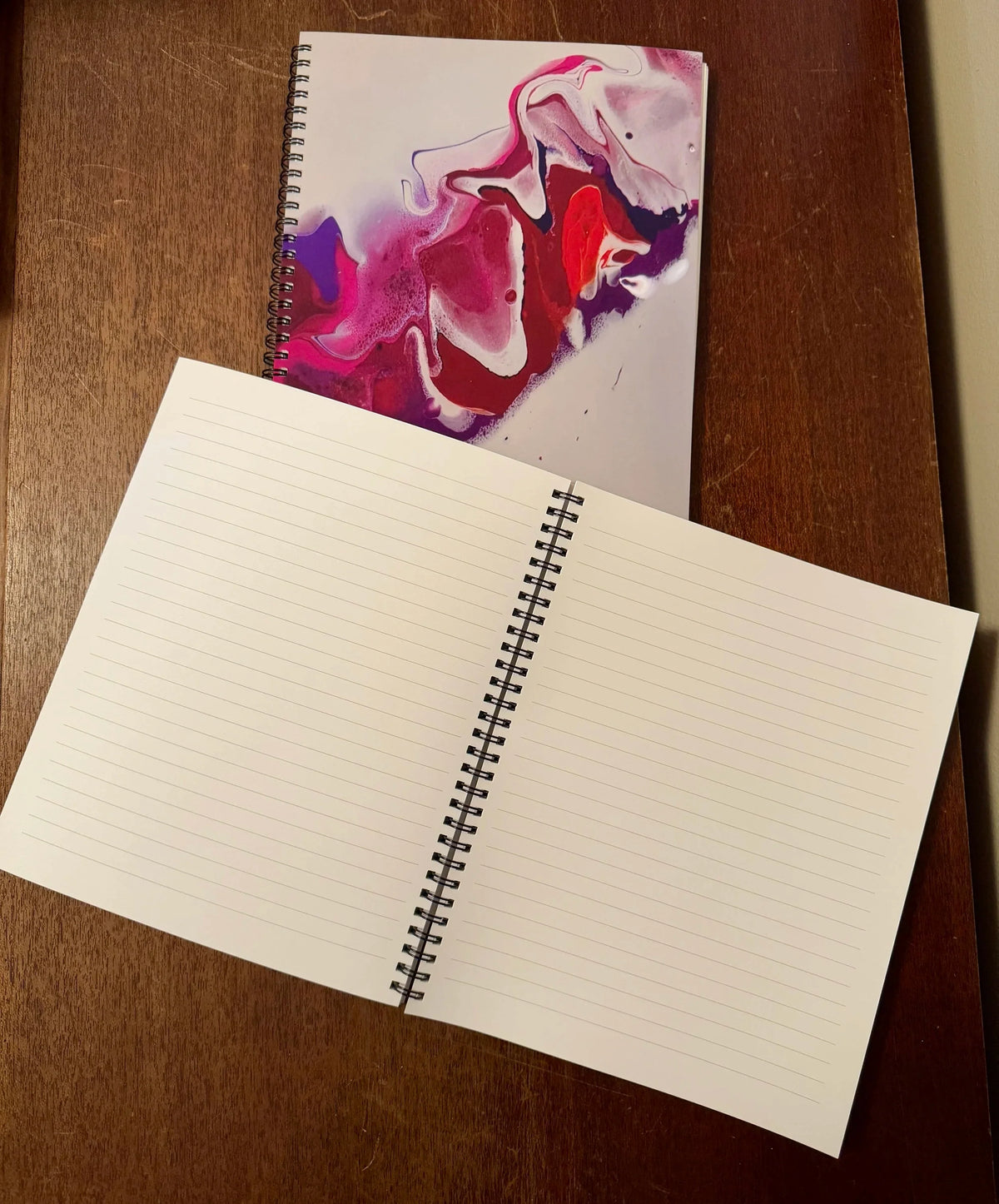 Pink, Orange, Purple Soft Touch Cover Spiral Journal - 8"x10"