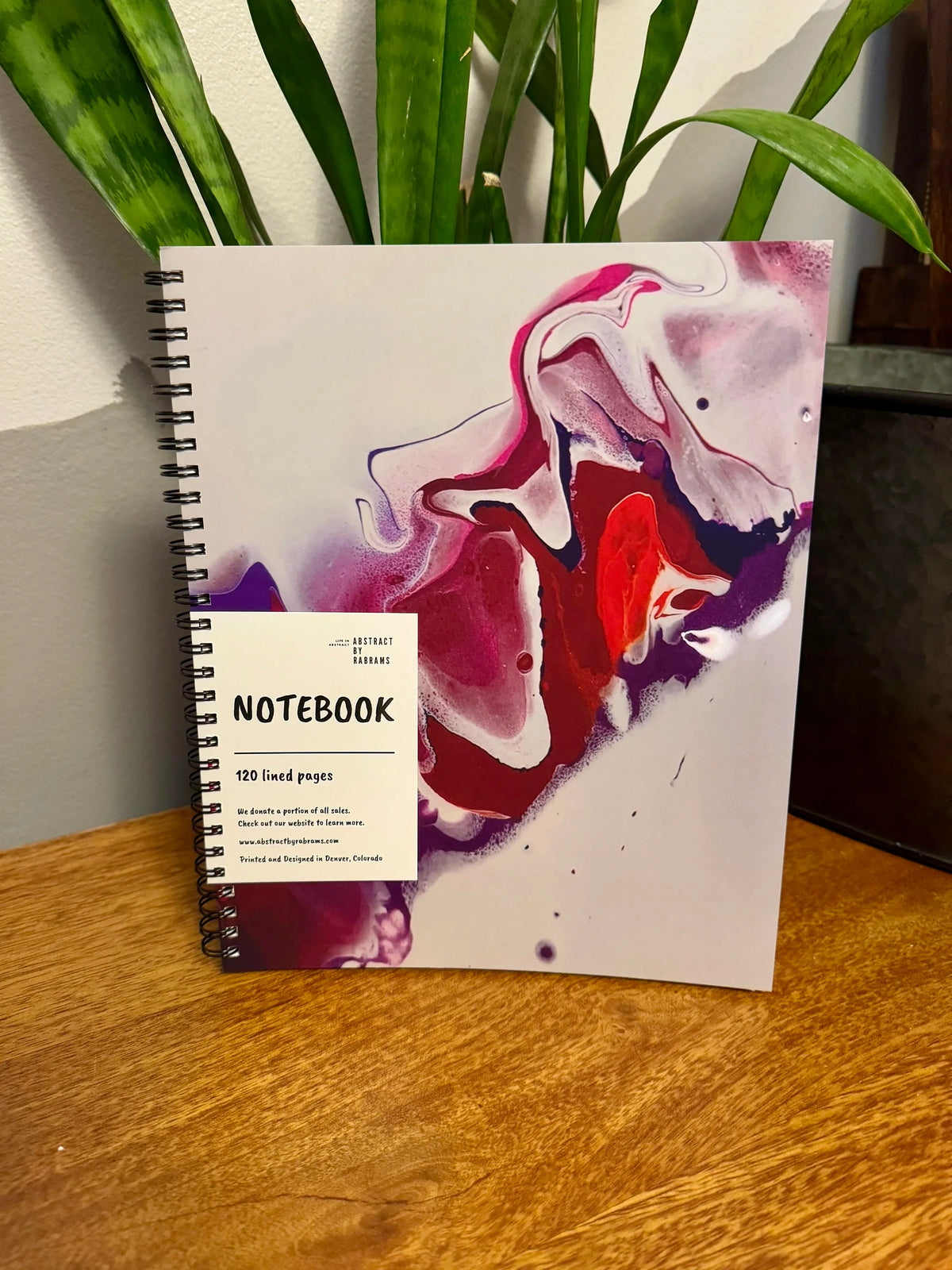 Pink, Orange, Purple Soft Touch Cover Spiral Journal - 8"x10"
