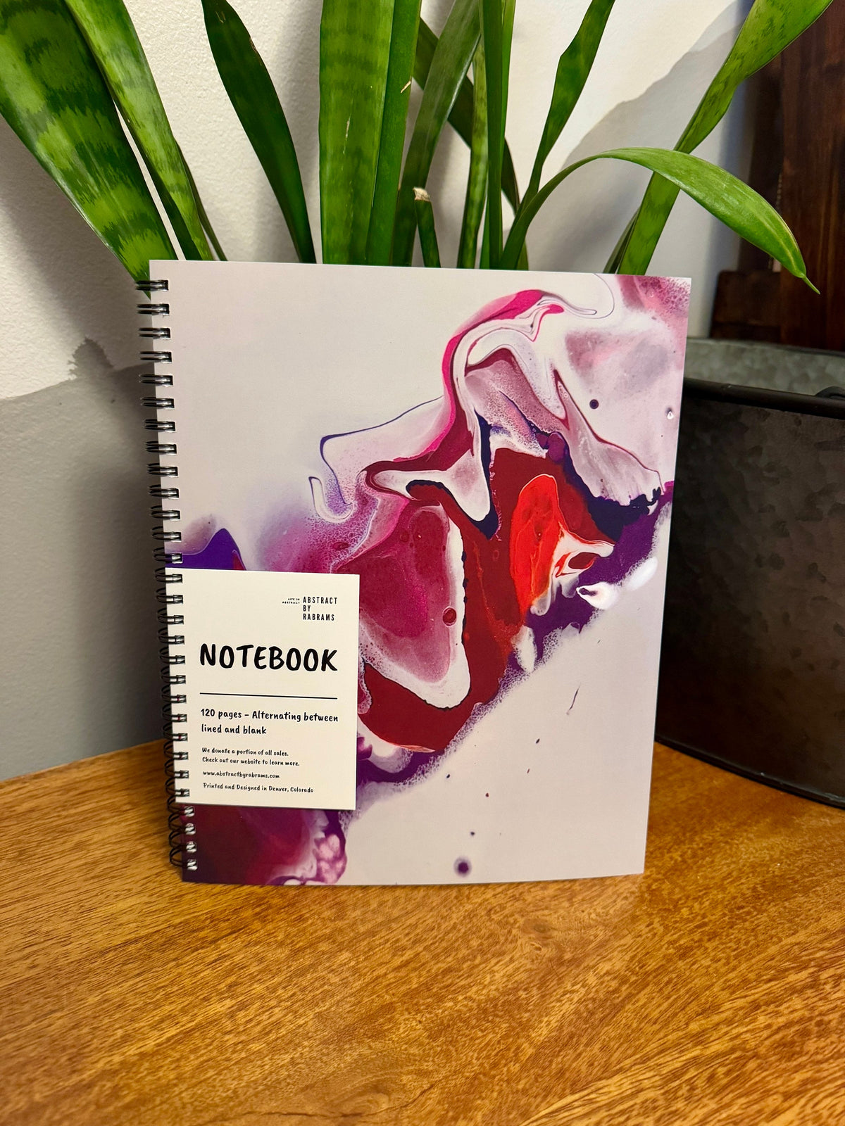Pink, Orange, Purple Soft Touch Cover Spiral Journal - 8"x10"