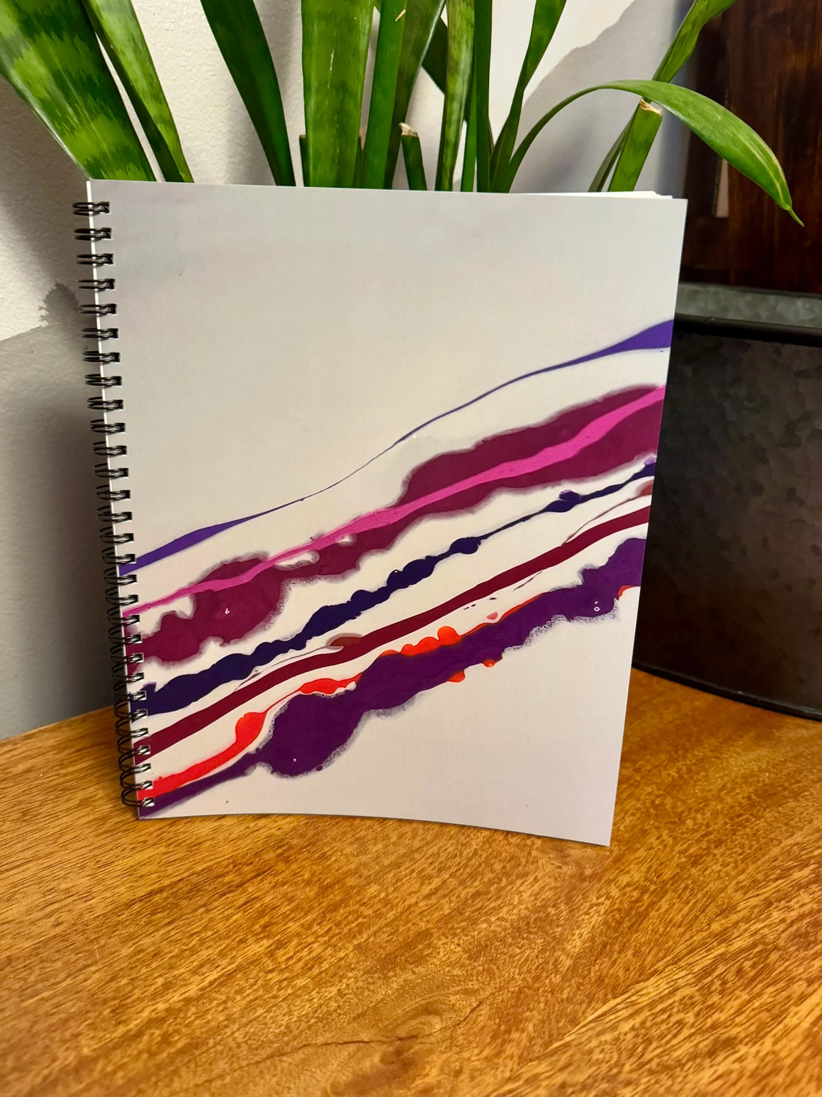 Pink and Purple Soft Touch Cover Spiral Journal - 8"x10"
