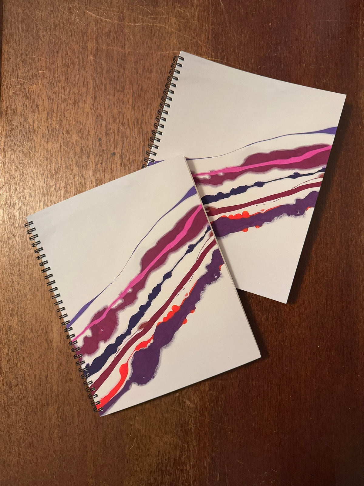 Pink and Purple Soft Touch Cover Spiral Journal - 8"x10"