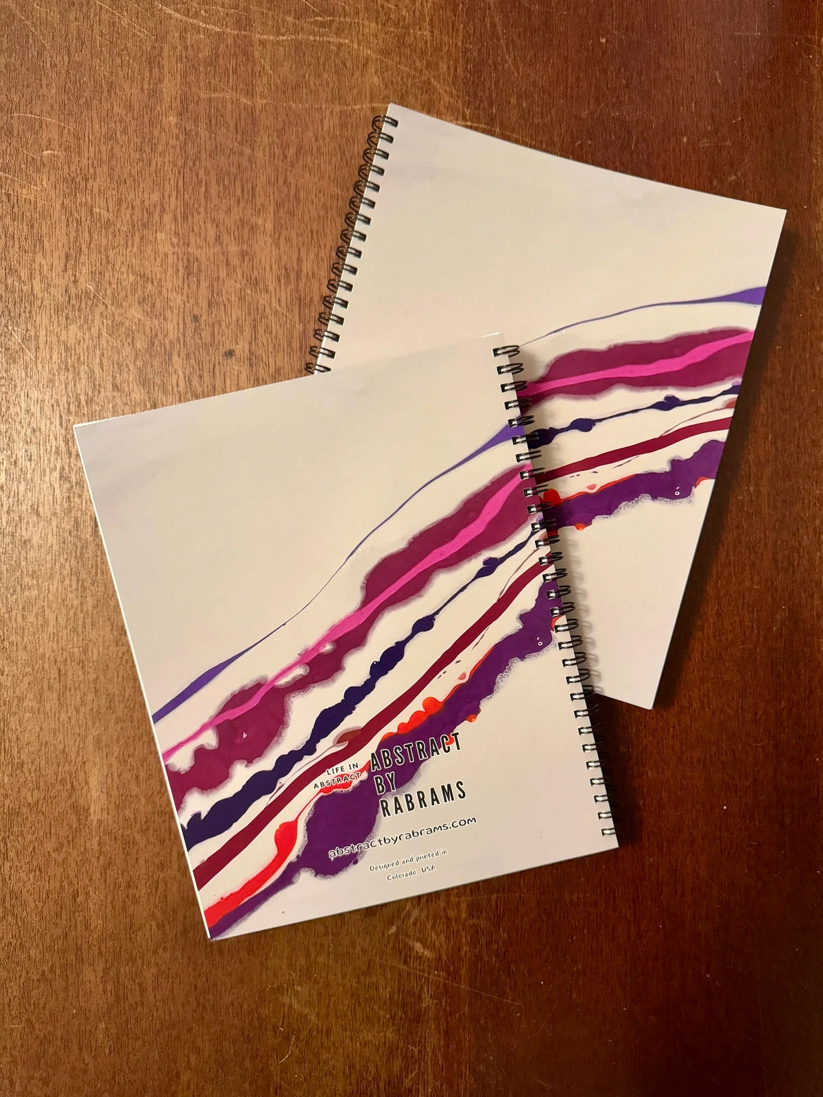 Pink and Purple Soft Touch Cover Spiral Journal - 8"x10"