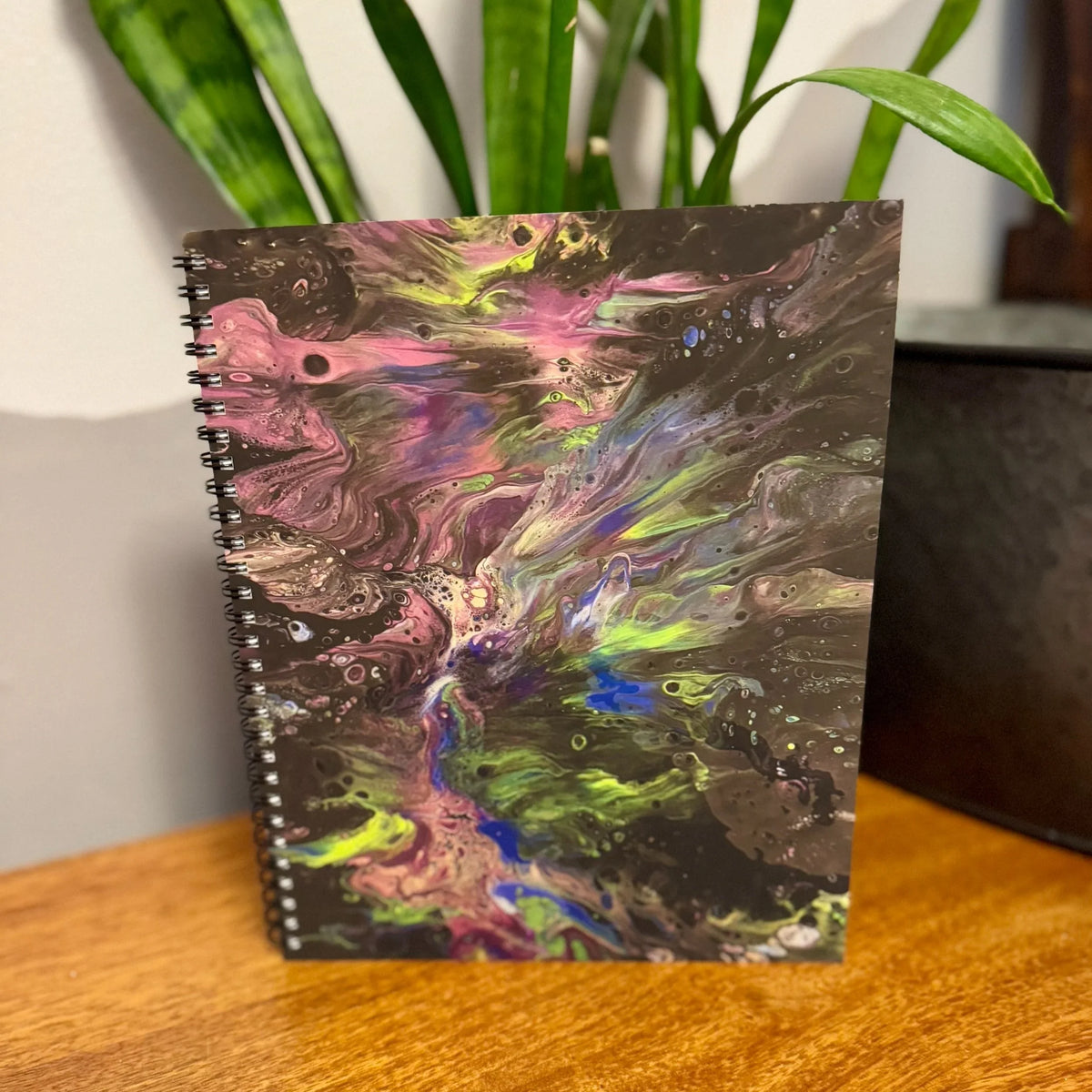 Purple, Blue, Green - Peacock - Soft Touch Cover Spiral Journal - 8"x10"