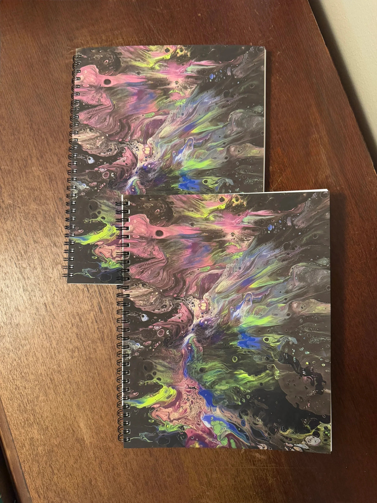 Purple, Blue, Green - Peacock - Soft Touch Cover Spiral Journal - 8"x10"