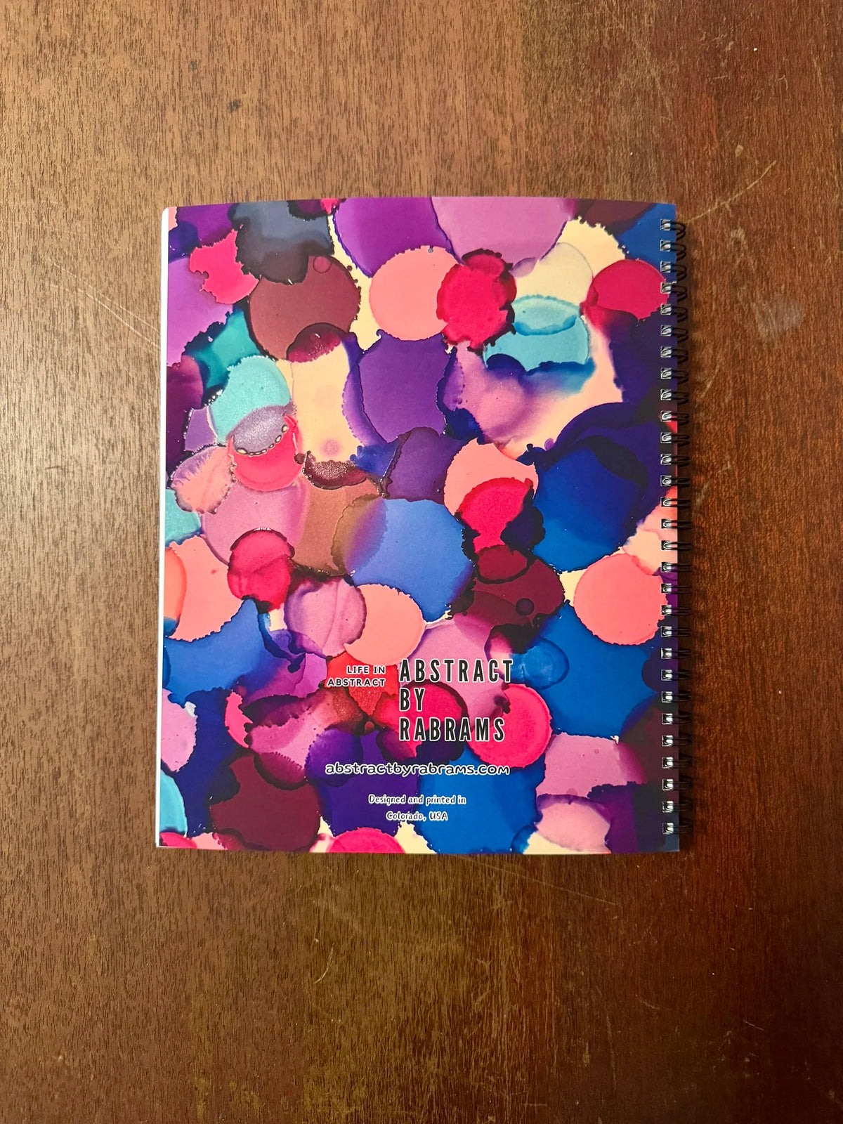 Blue, Pink, Purple Dots Soft Touch Cover Spiral Journal - 8"x10"