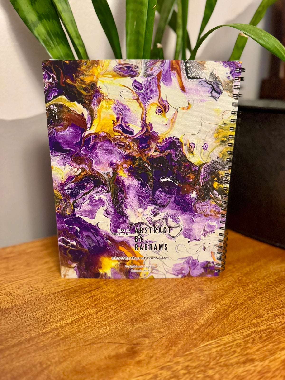 Purple and Yellow Soft Touch Cover Spiral Journal - 8"x10" - Nonbinary