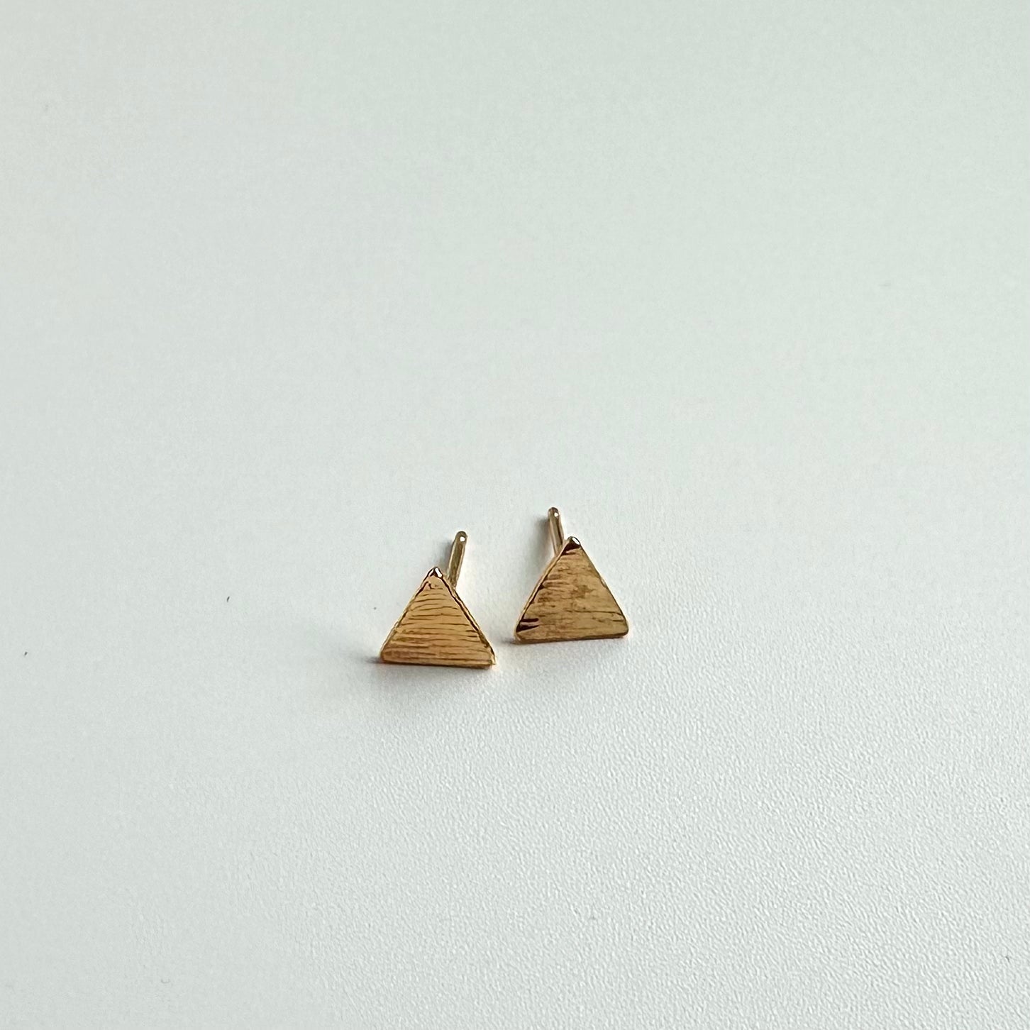 Brass Triangle Studs