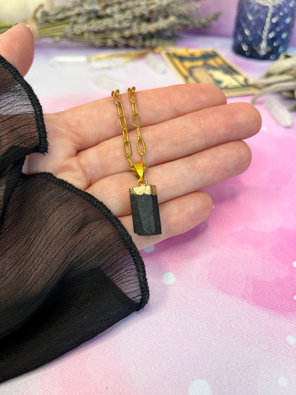 Raw Tourmaline Necklace