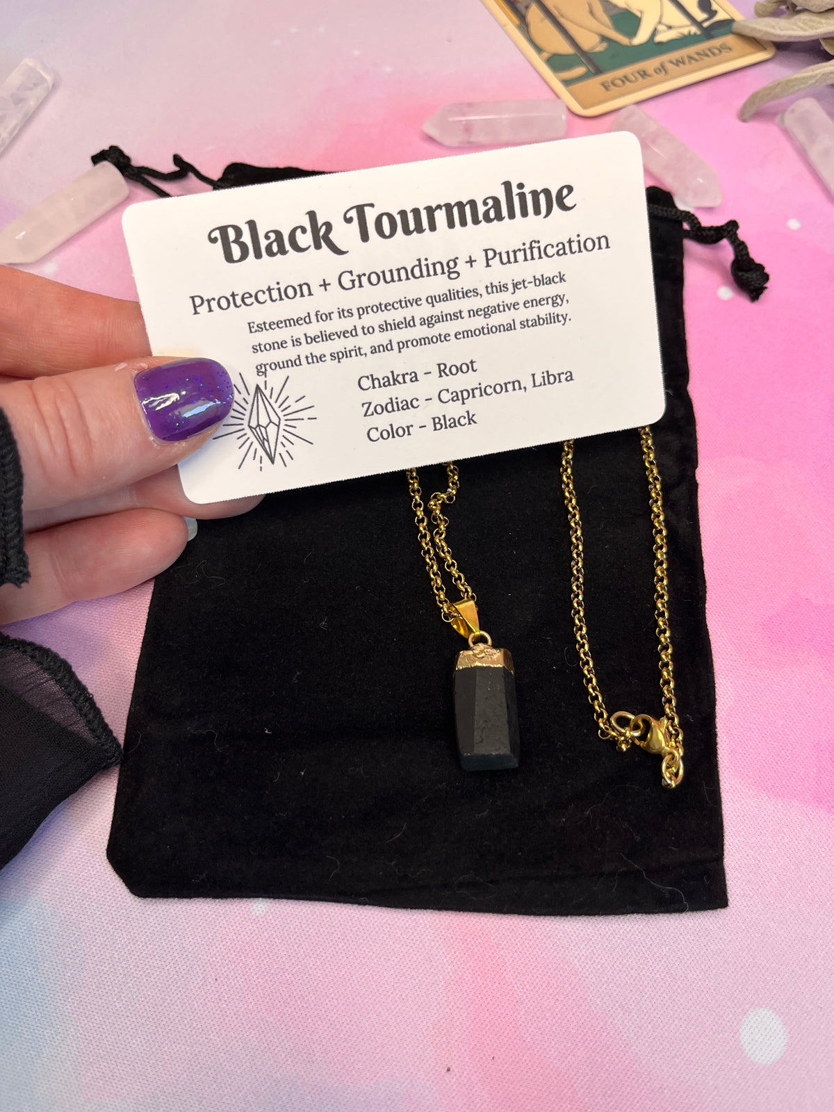 Raw Tourmaline Necklace
