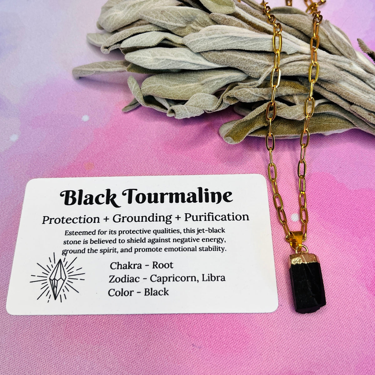 Raw Tourmaline Necklace