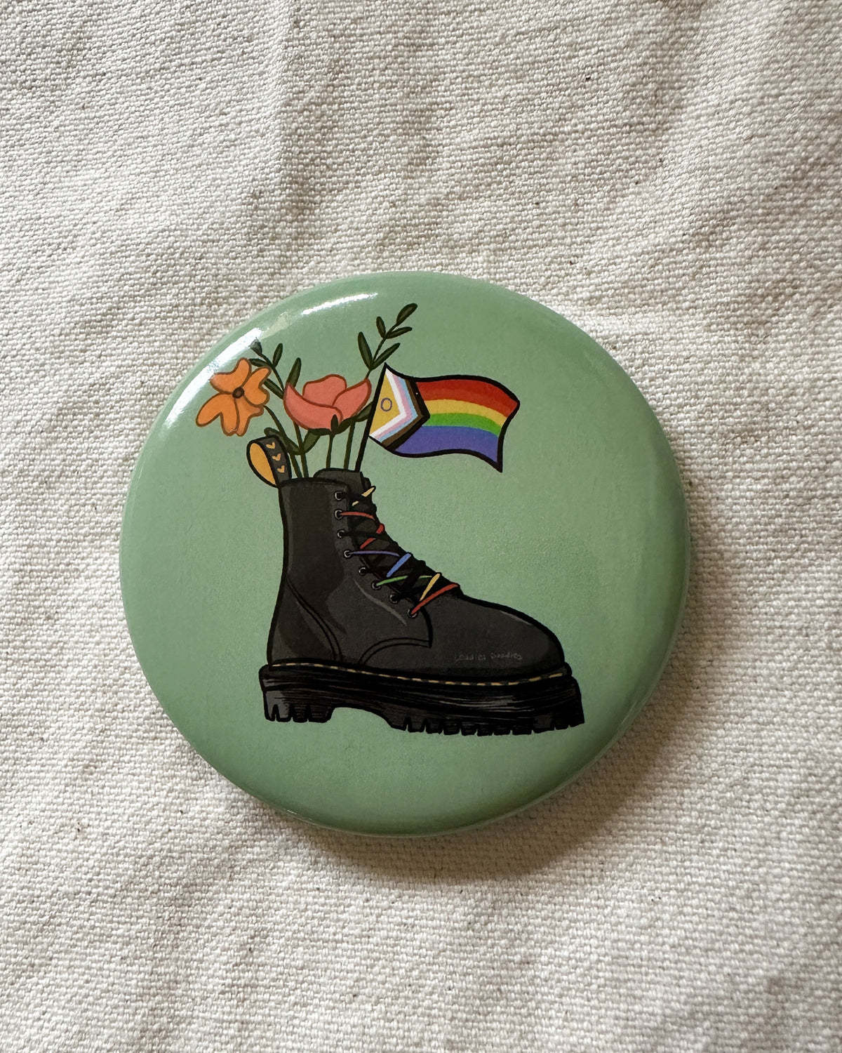 Pride Flag Combat Boot Bouquet Magnetic Bottle Opener