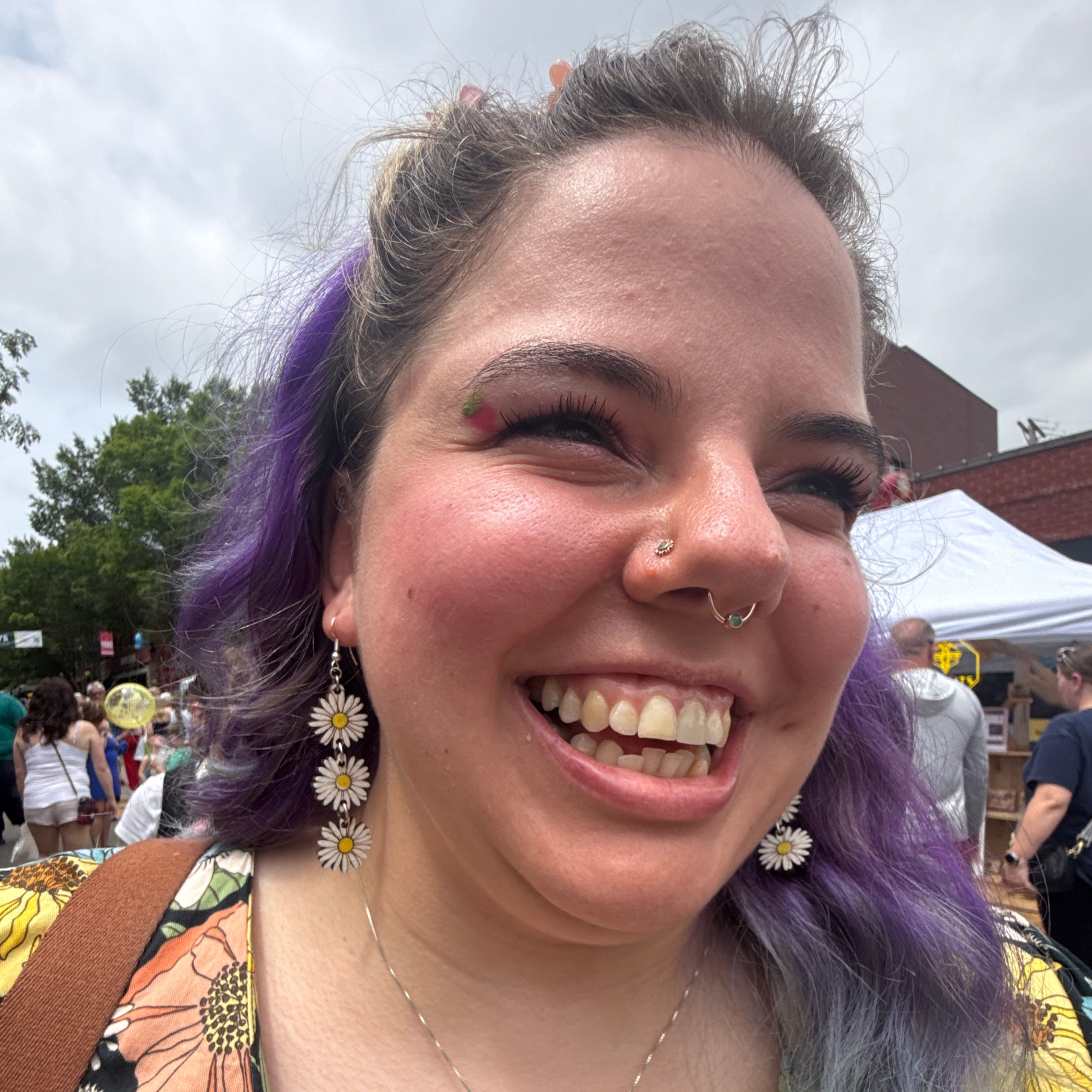 Daisy Chain Wooden Earrings | Floral Garden Jewelry