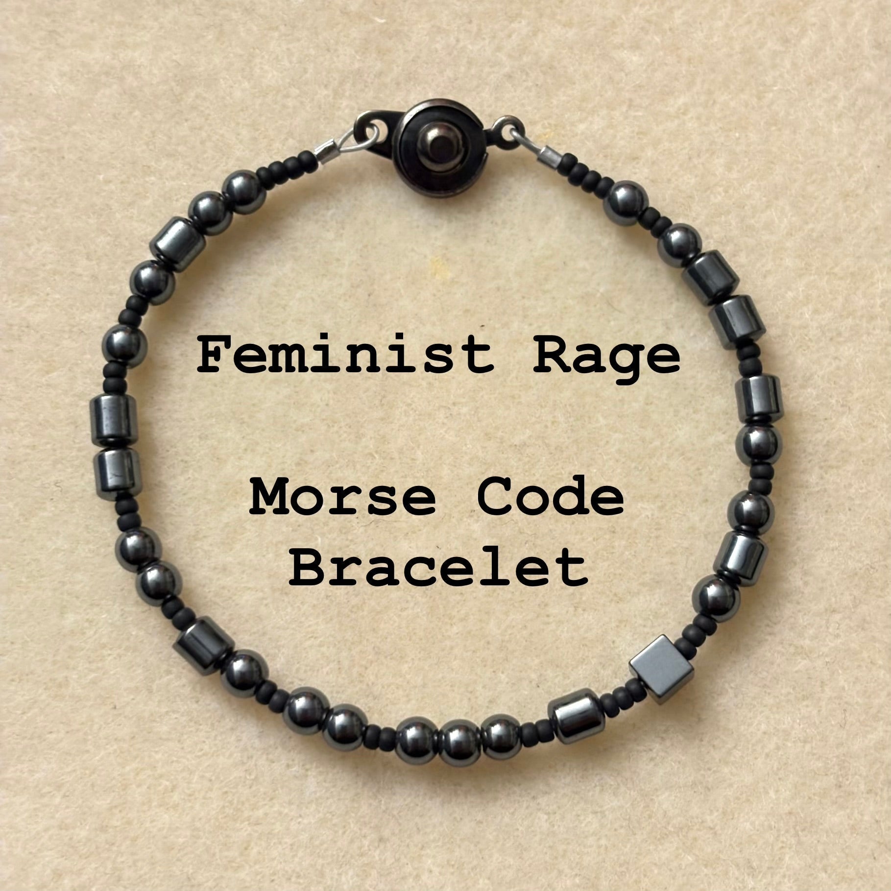 Feminist Rage - Morse Code Bracelet