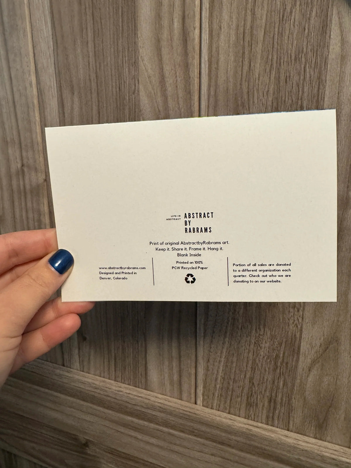 Rainbow Chag Sameach Greeting Card - 4"x6" - 100% PCW paper