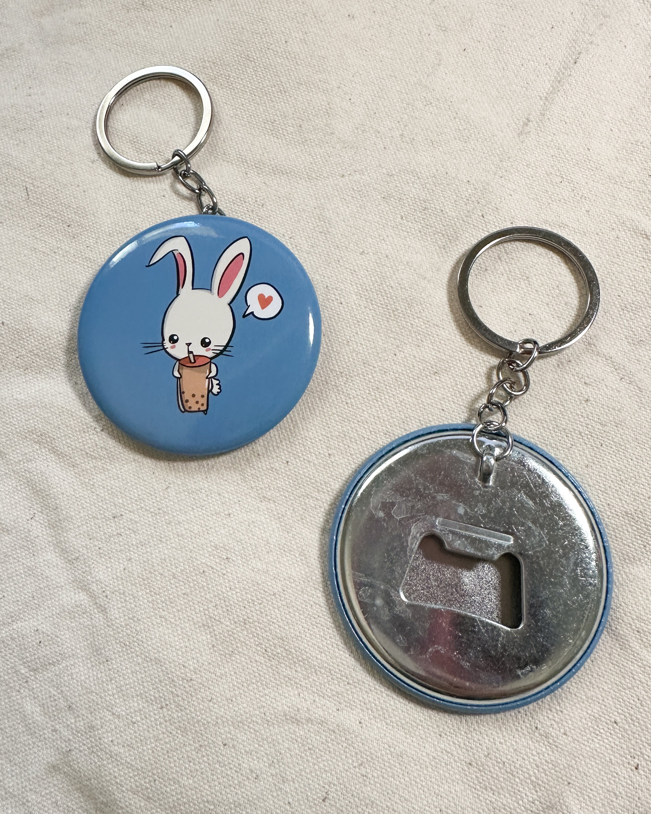 Boba Bunny Bottle Opener Keychain