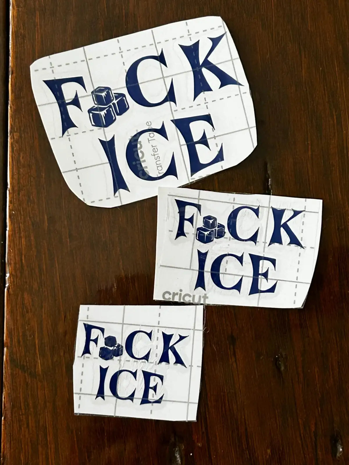 "F*ck Ice" permanent vinyl sticker- small