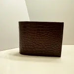 Alligator Bifold Wallet with Cowhide Lining