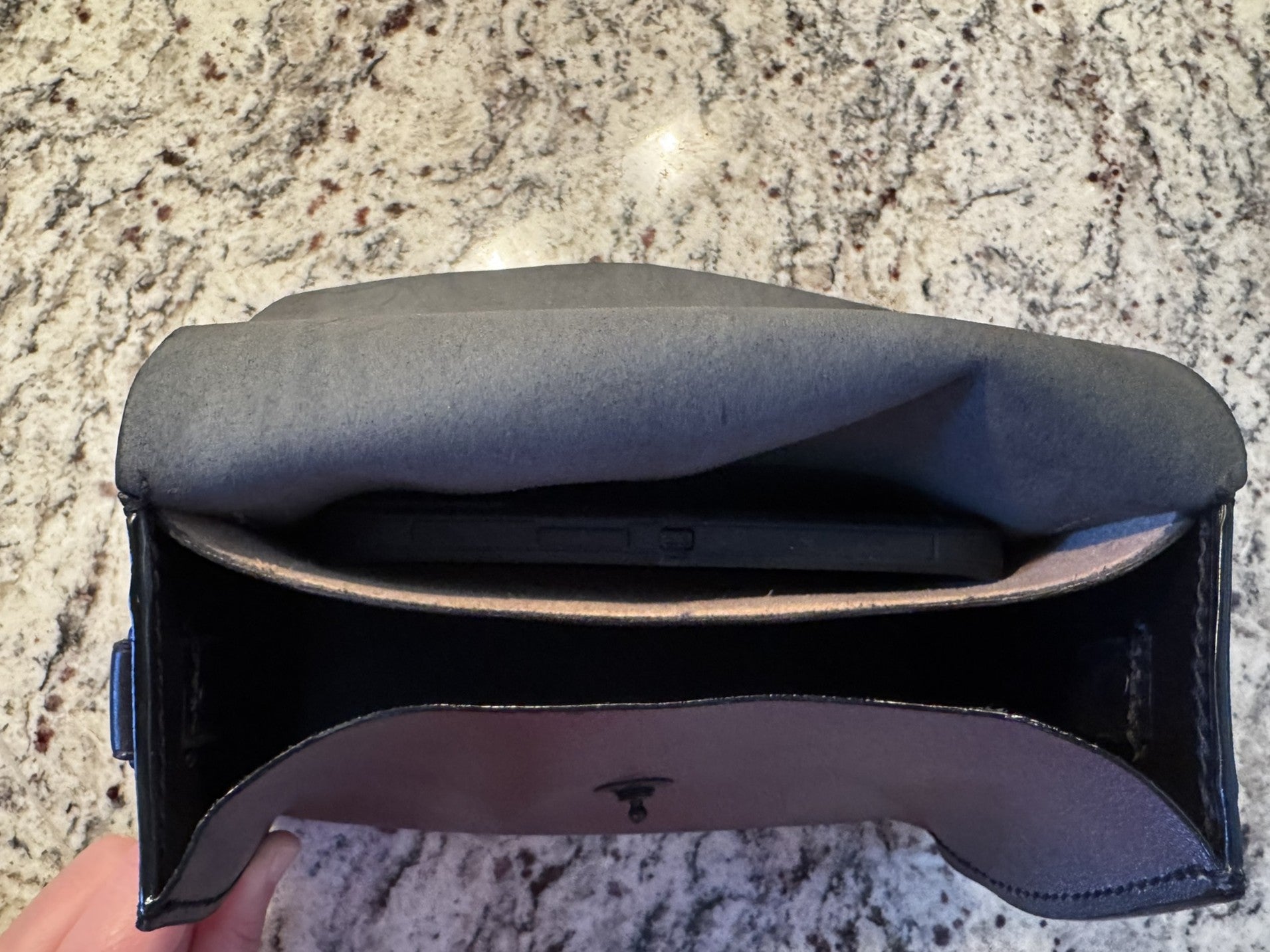 The Berry Purse in Tahitian Black Pearl with Loxx Closure, Internal and External Pockets