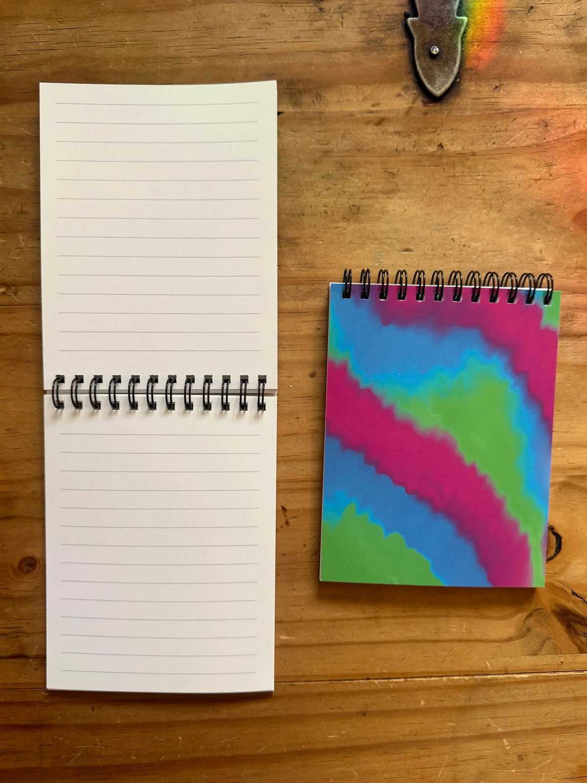 Green, Blue and Pink Lined Notepad - 5.5"x4.25"