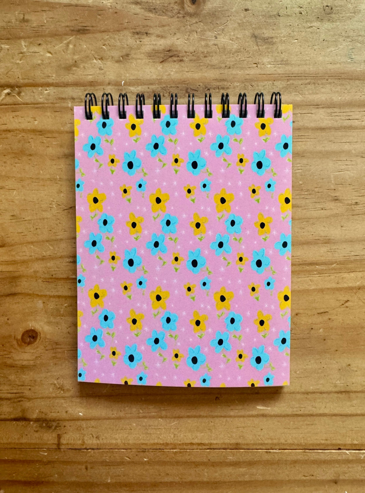 Pink Floral Lined Notepad - 5.5"x4.25"