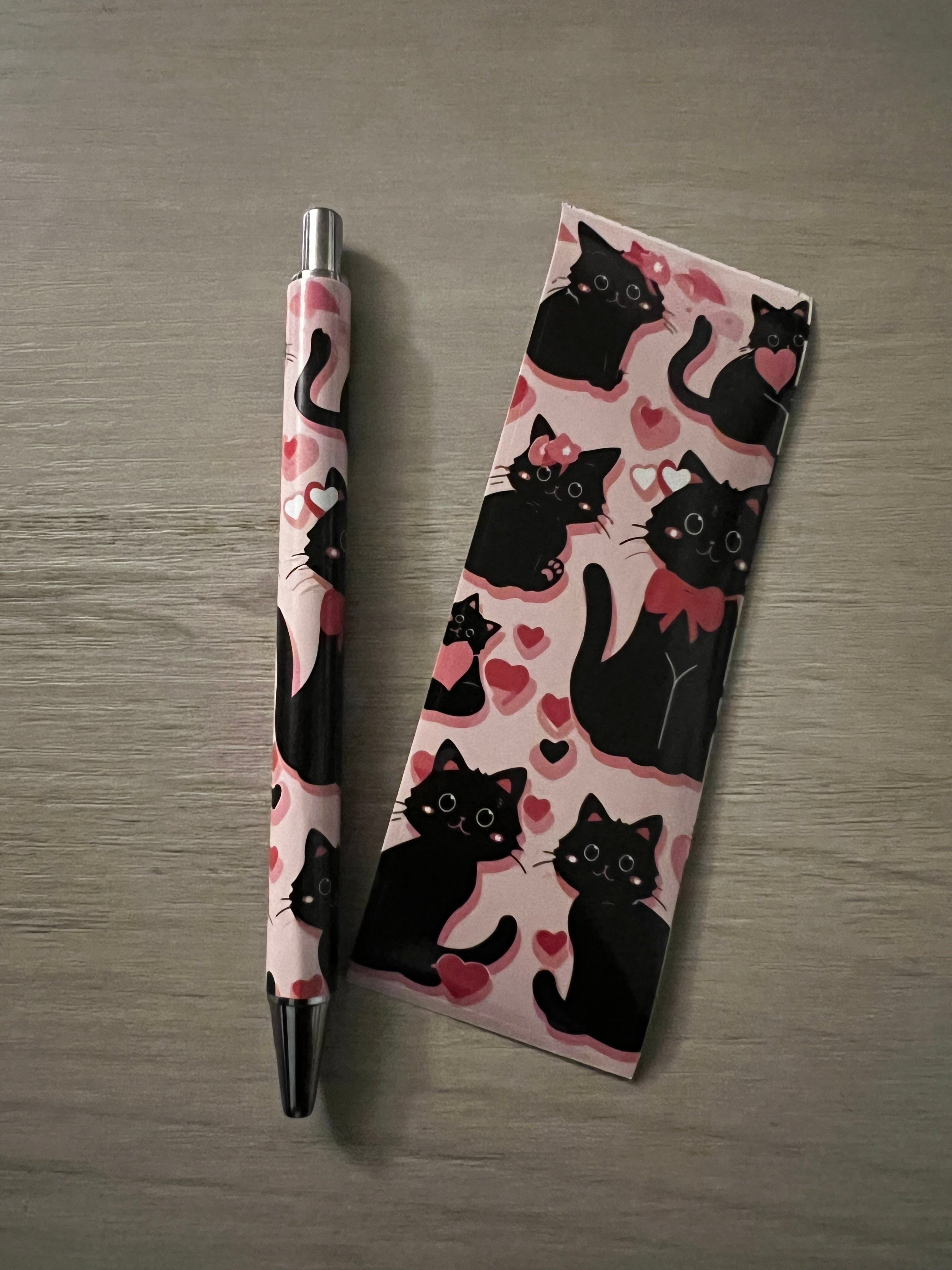 Pretty in Pink Cat Pens (Set of 2) | Cute Ballpoint Pens | Bossy Scribes