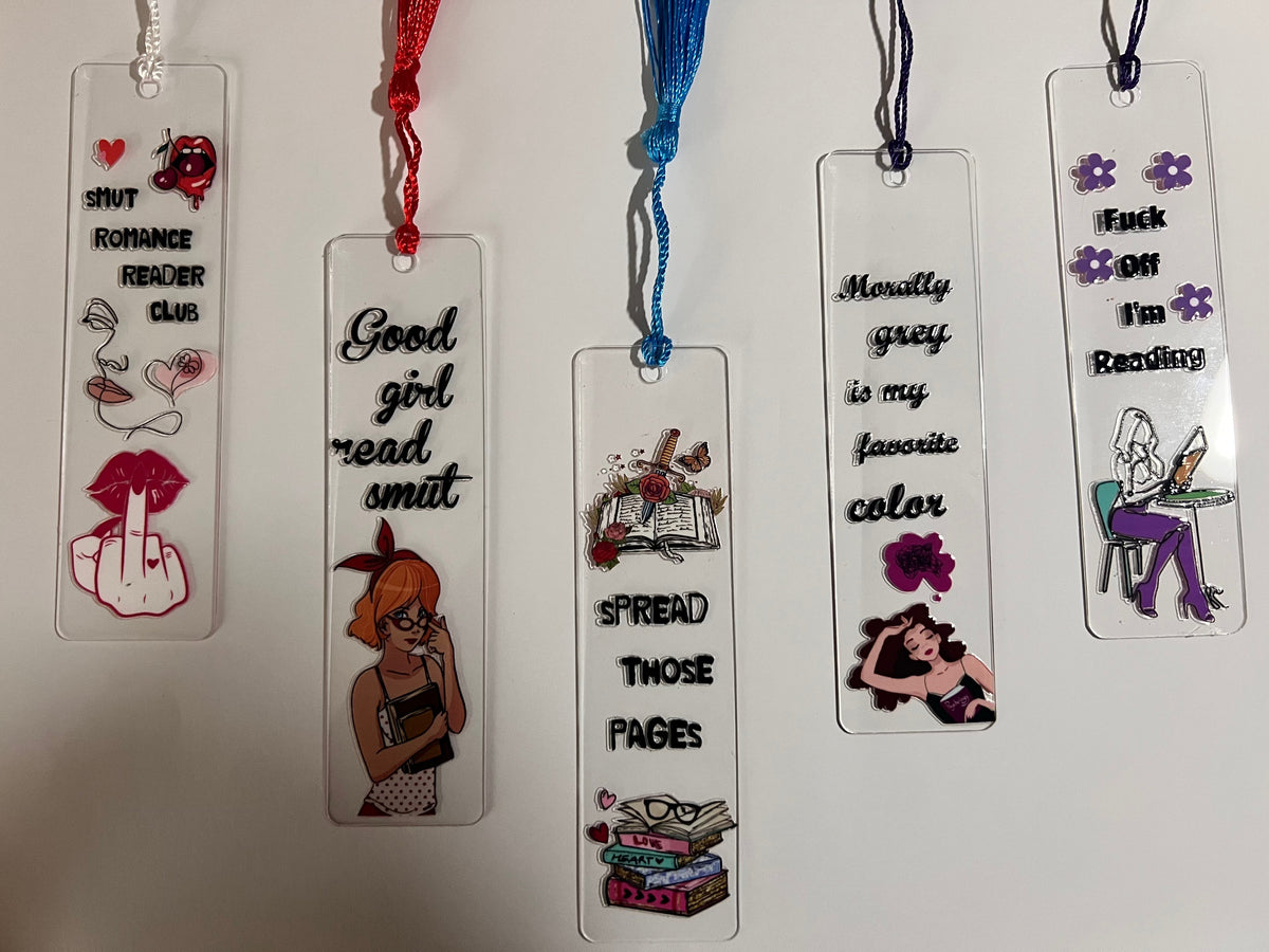 Smut Reader Bookmarks | Funny Acrylic Bookmarks for Romance Readers | Bossy Scribes