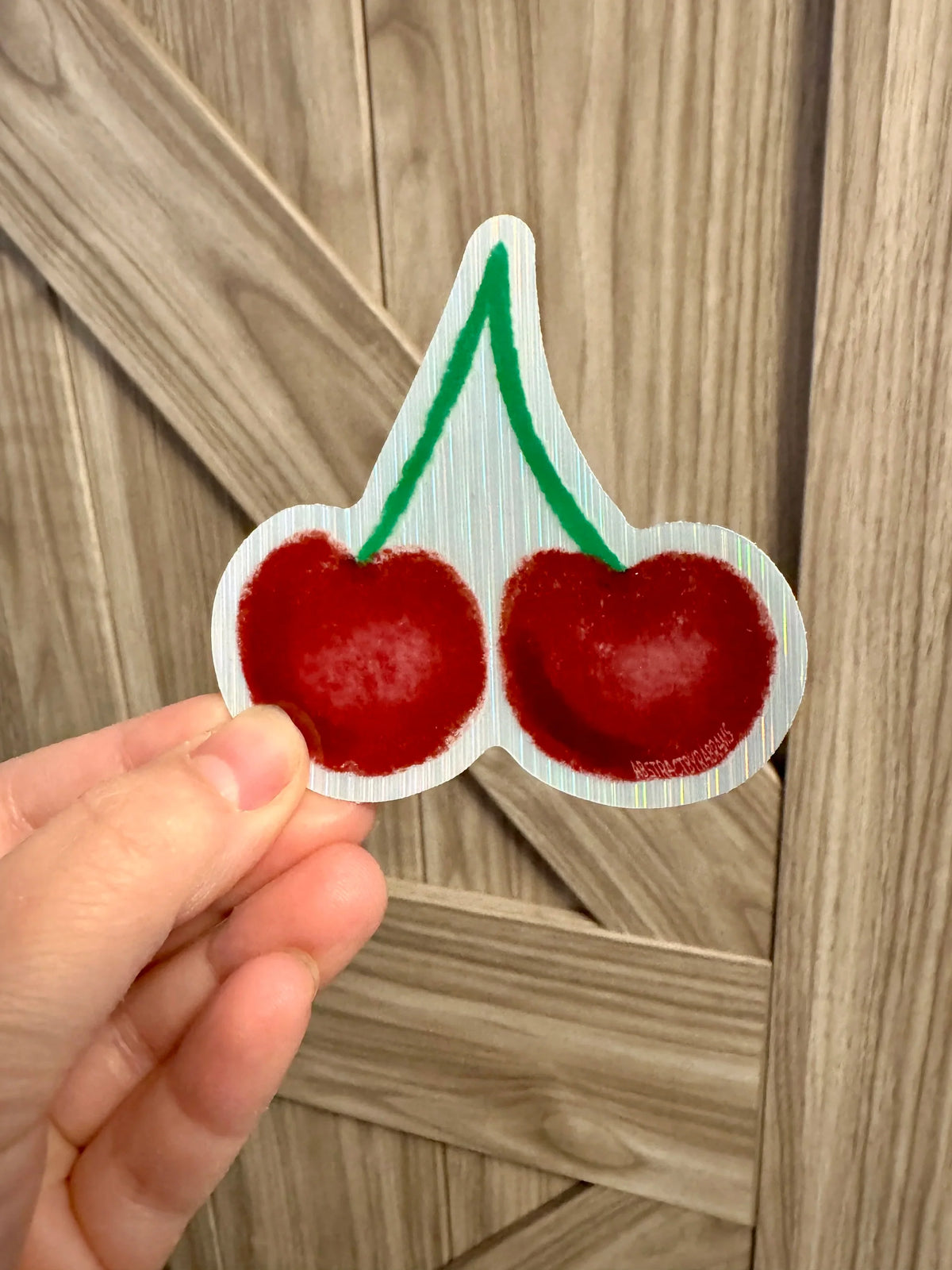 Hand Drawn Cherry Sticker