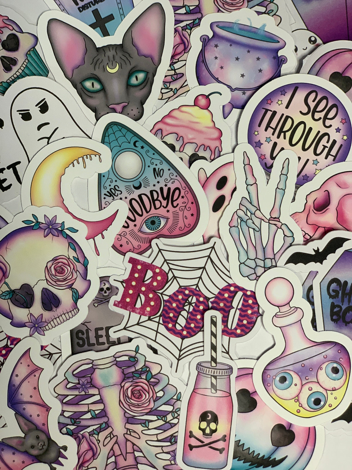 Floral Skull Sticker