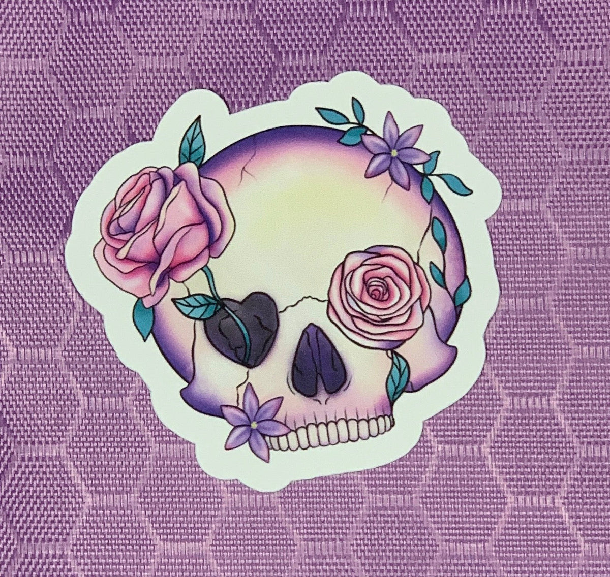Floral Skull Sticker
