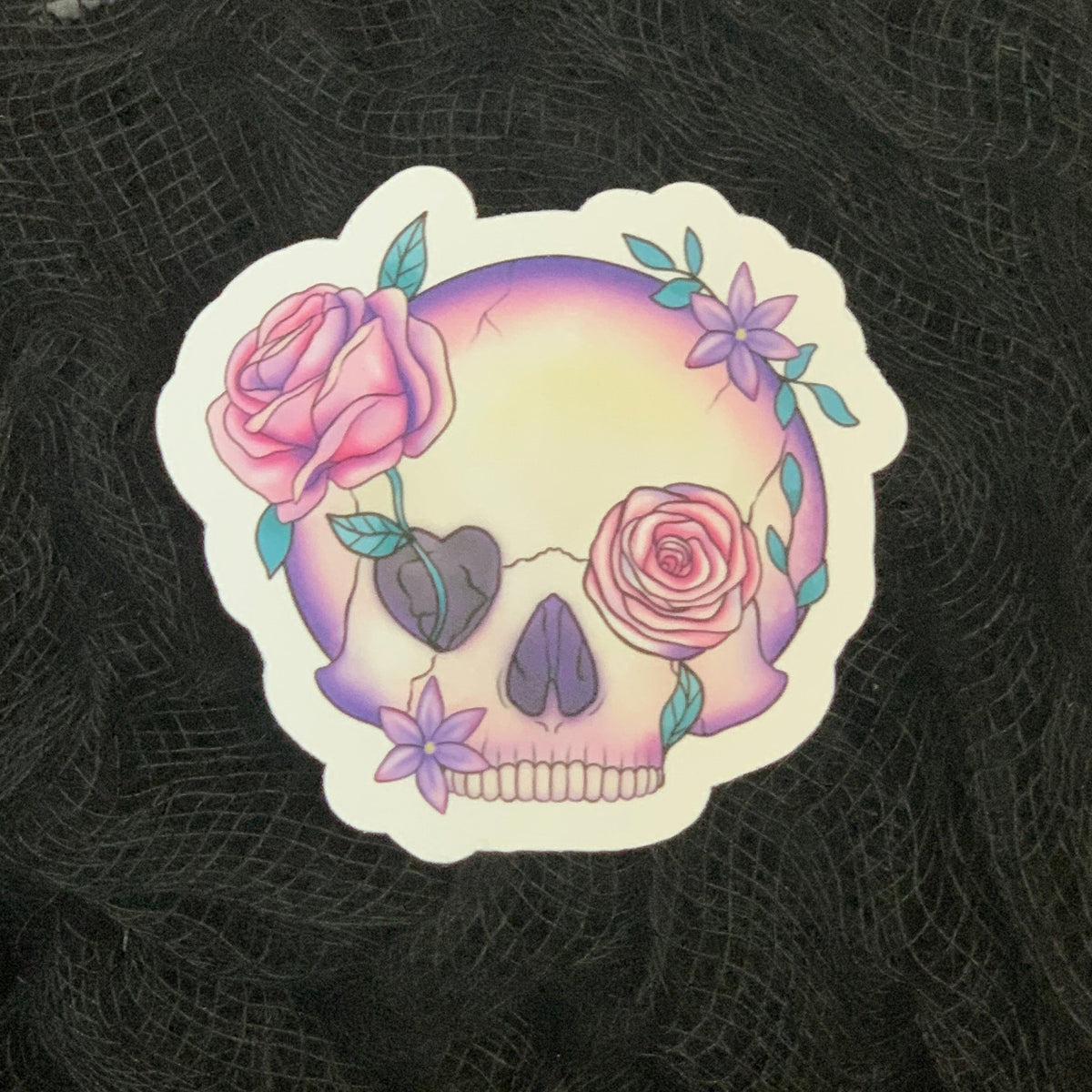 Floral Skull Sticker