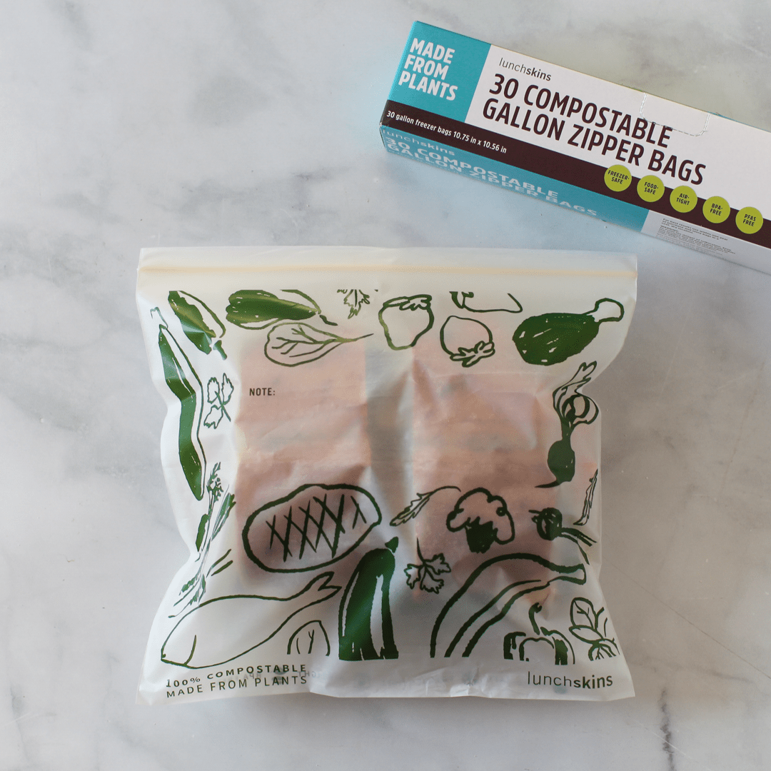 Ziptop Compostable Freezer-Safe Gallon Storage Bags - Lunchskins