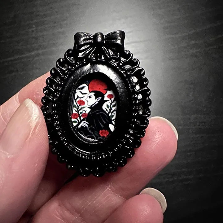 Romantic Vampire Mini Framed Magnet with Original Artwork