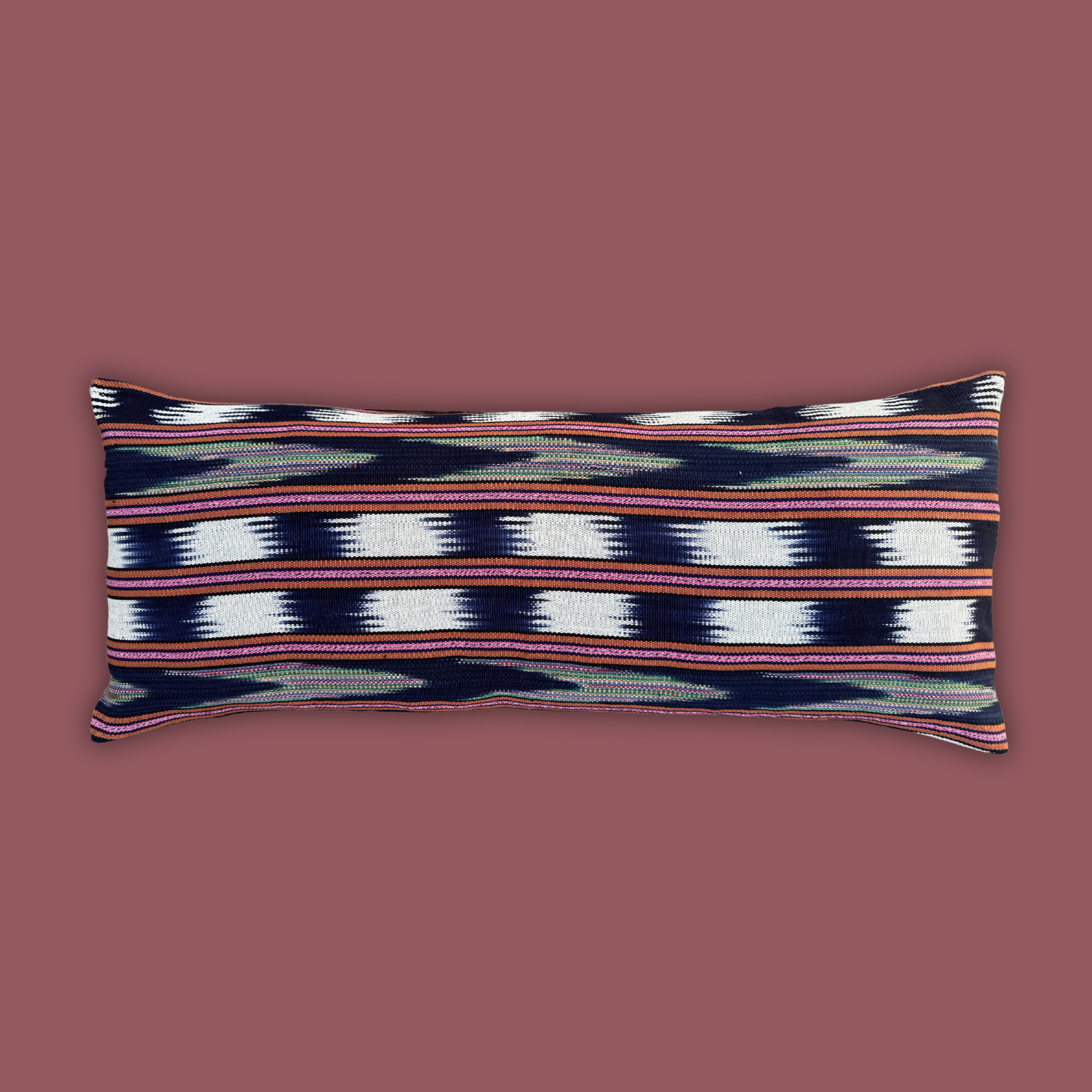 Jaspe Lumbar Pillow (Coral Navy)