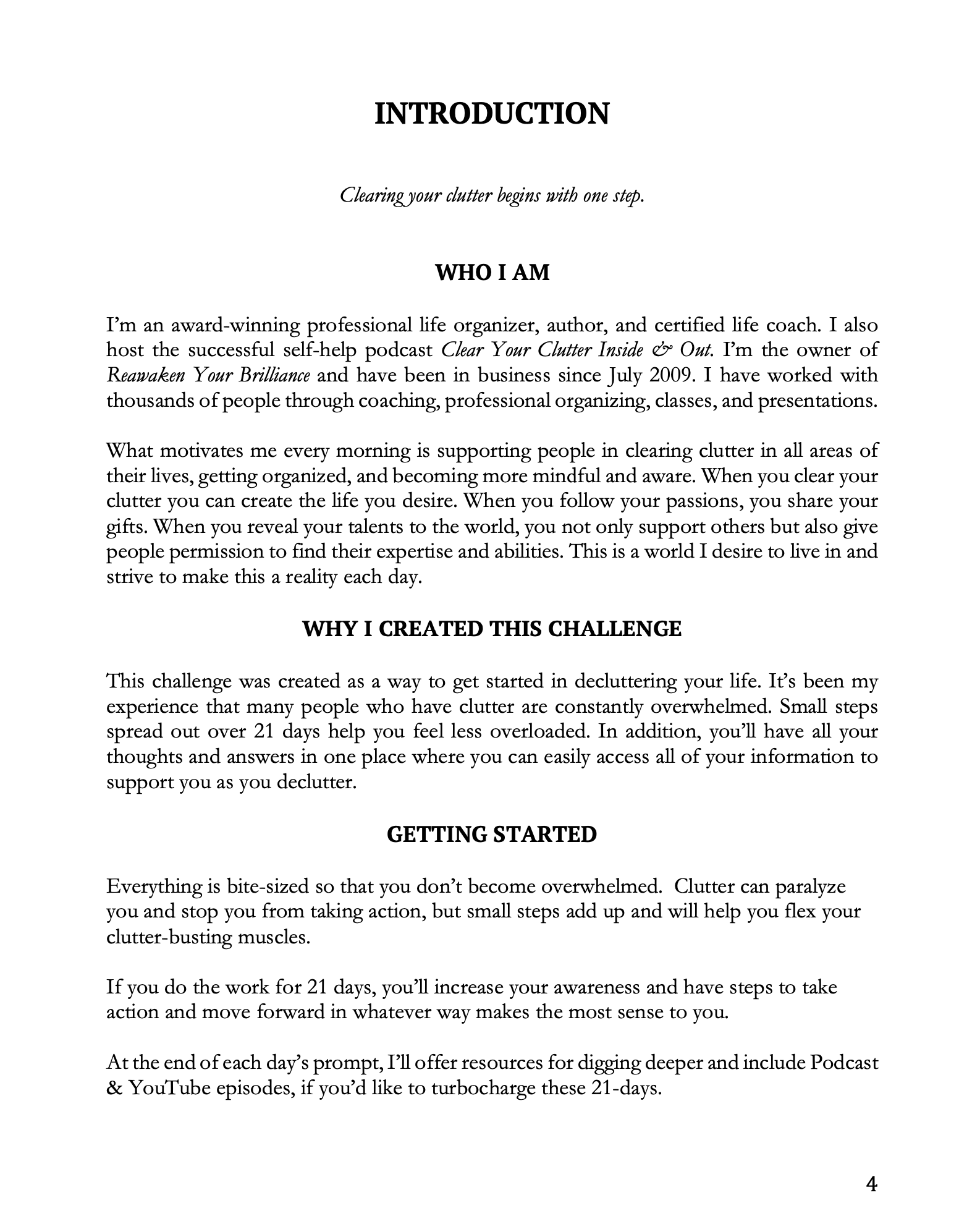 How to Declutter Your Home & Your Life Book: Decluttering 21-Day Challenge