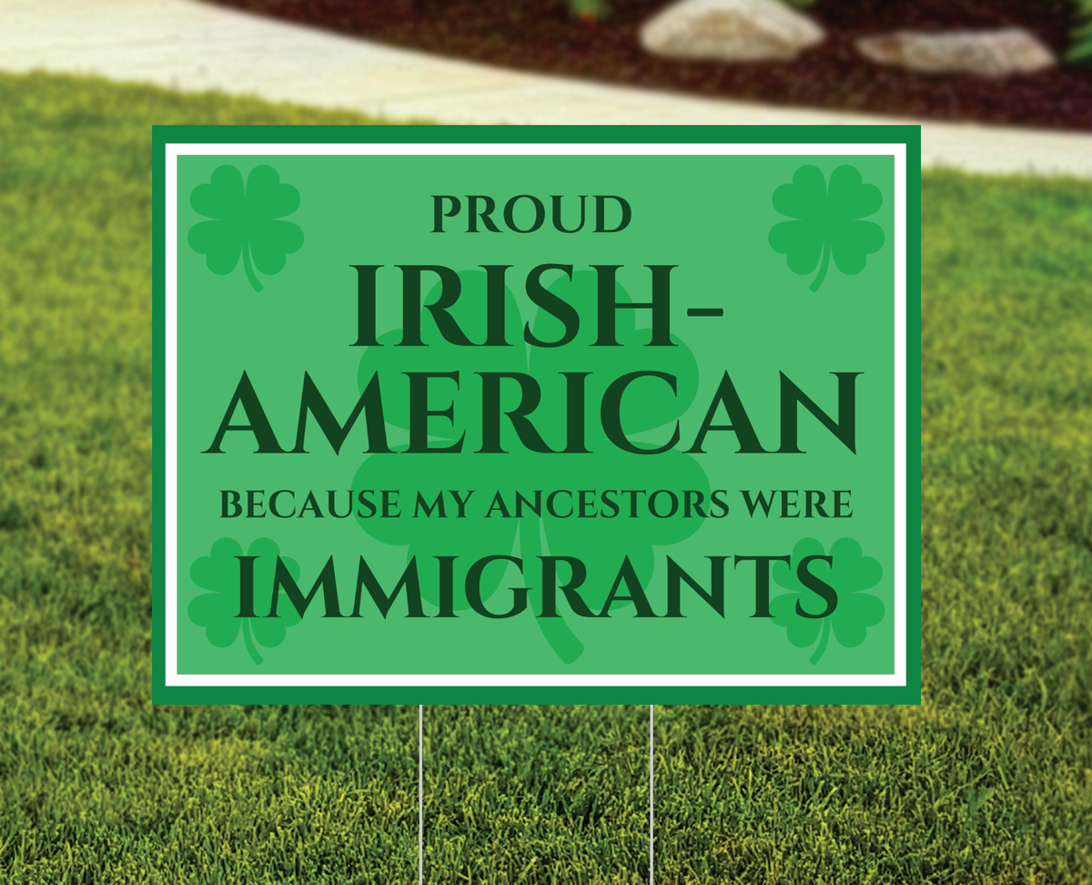 Green sign with text &