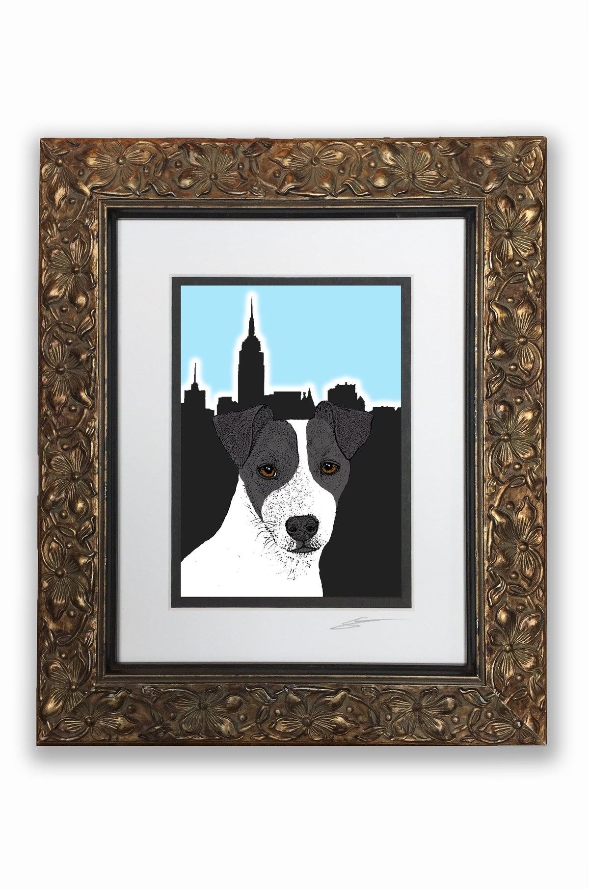 Jack Russell Black Pupart Portrait