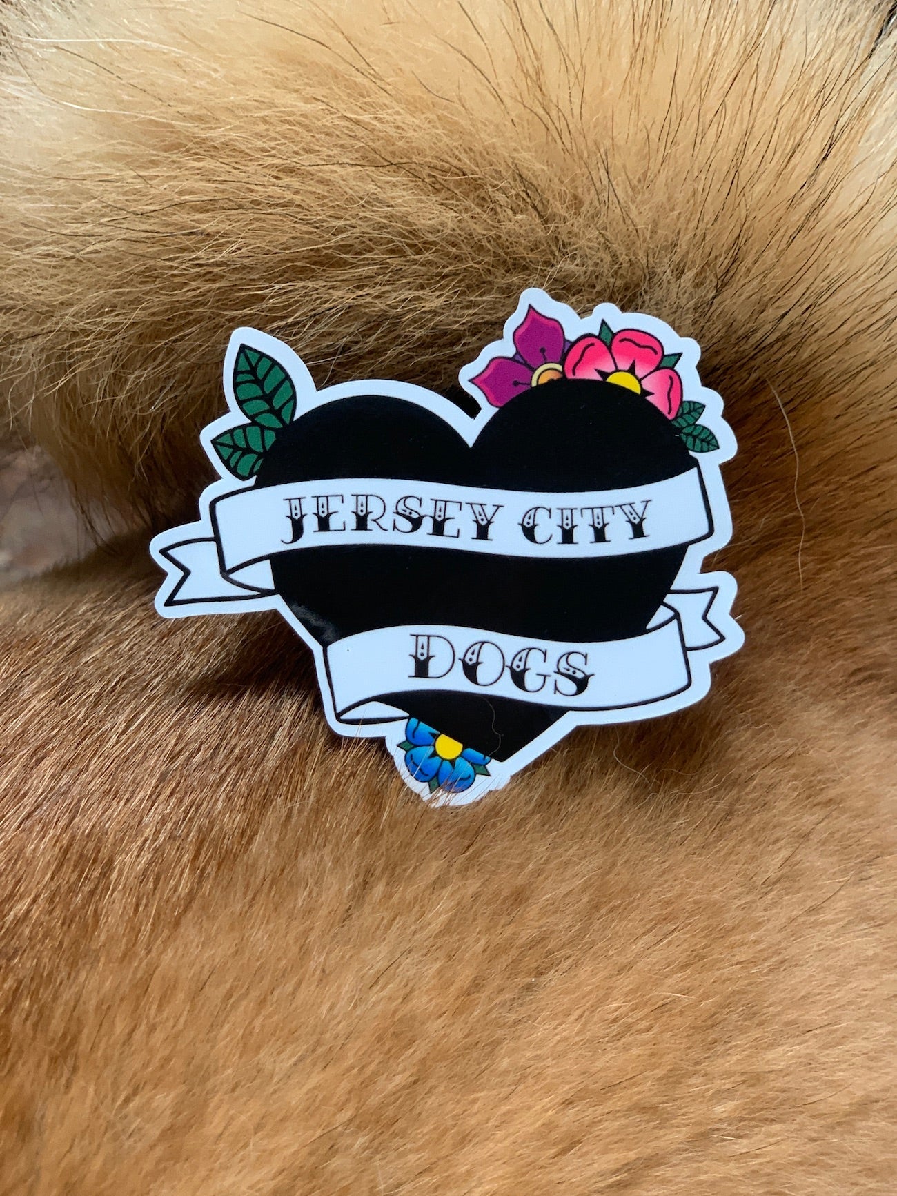 Jersey City Dogs Traditional Tattoo Sticker