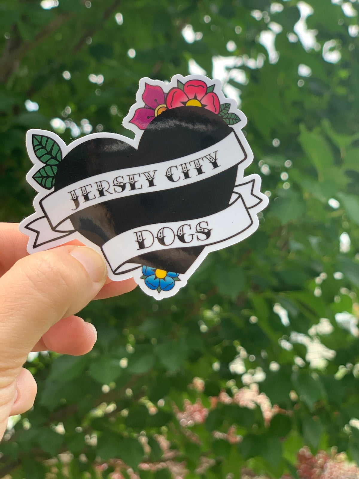 Jersey City Dogs Traditional Tattoo Sticker