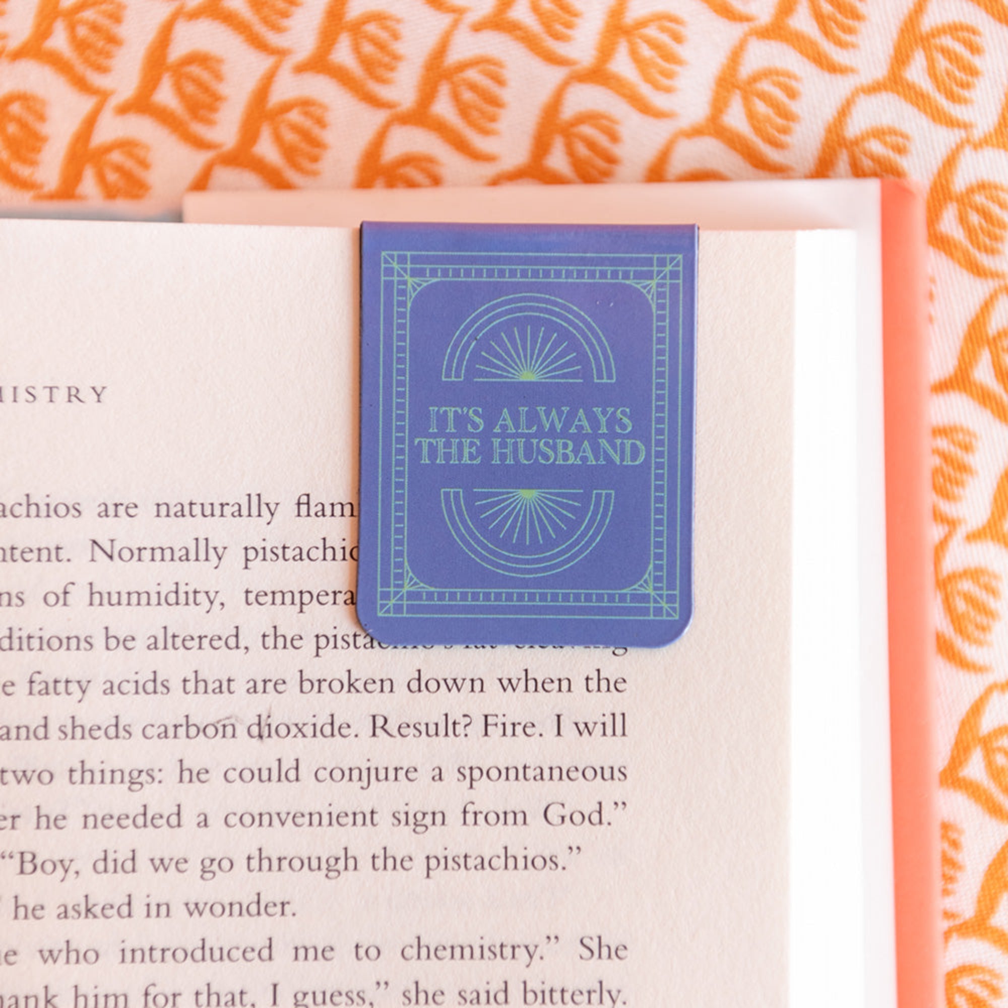 Book Club magnetic bookmark set flat lay displaying all six book-themed literary designs, Jollity & Co.