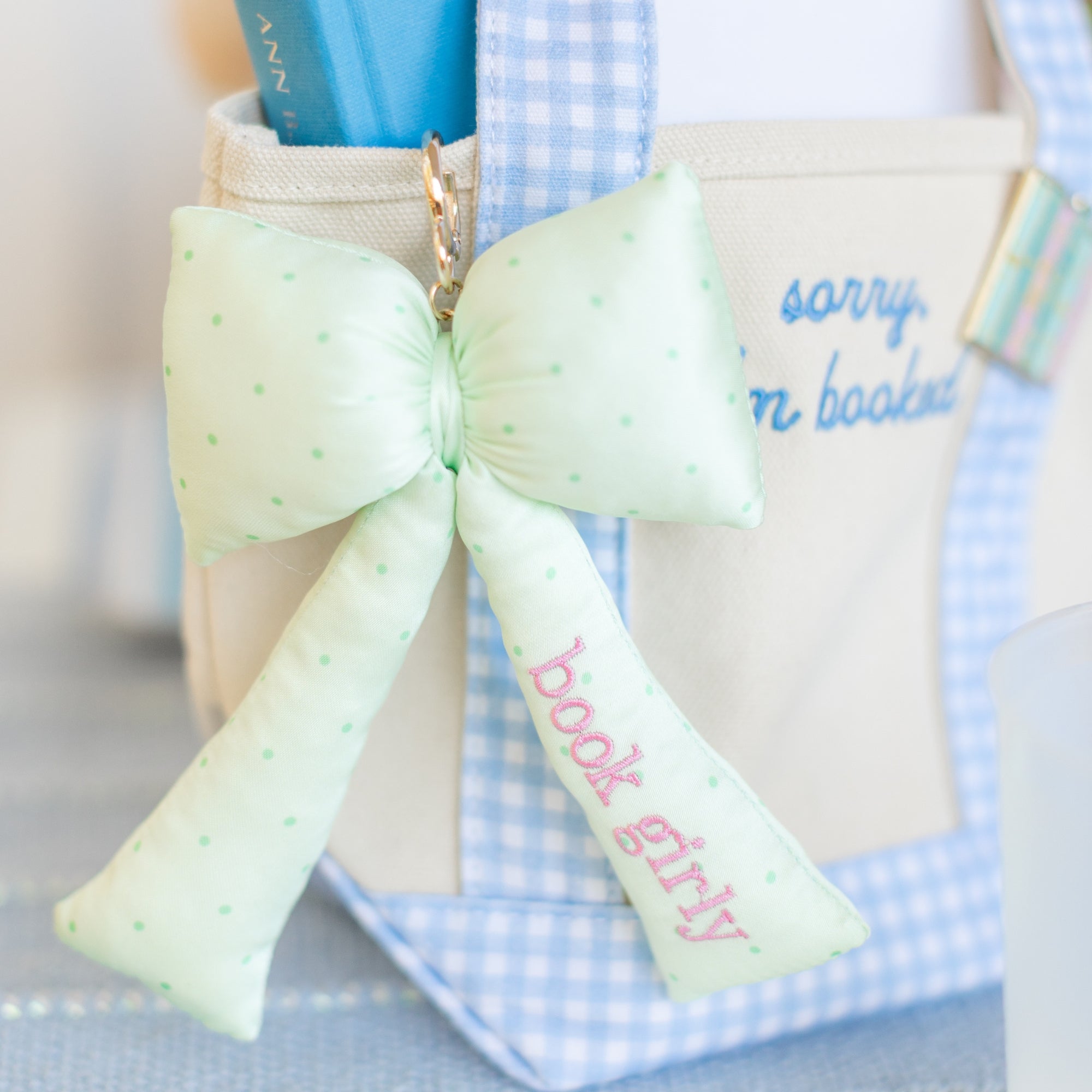 Book Girly Bow Bag Charm, Jollity & Co